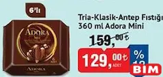 ADORA MİNİ TRİA-KLASİK-ANTEP FISTIĞI DONDURMA 6'LI 360 ML